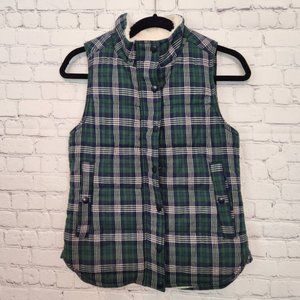 NWT Skies are Blue Women's Sherpa lined Quilted Plaid Vest XS